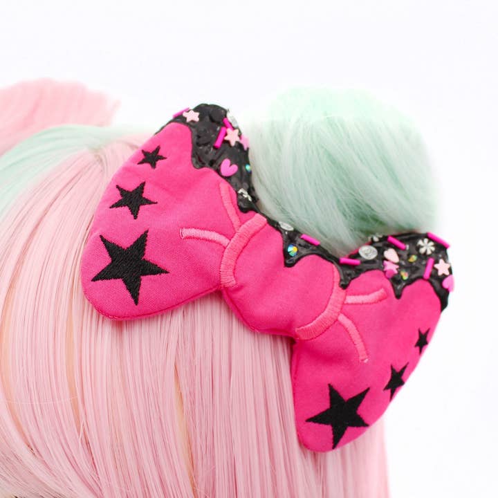 Decoden Rebel Pastel Punk Hair Accessory – Cute Goth Bow for wholesale by Kawaii Hair Candy