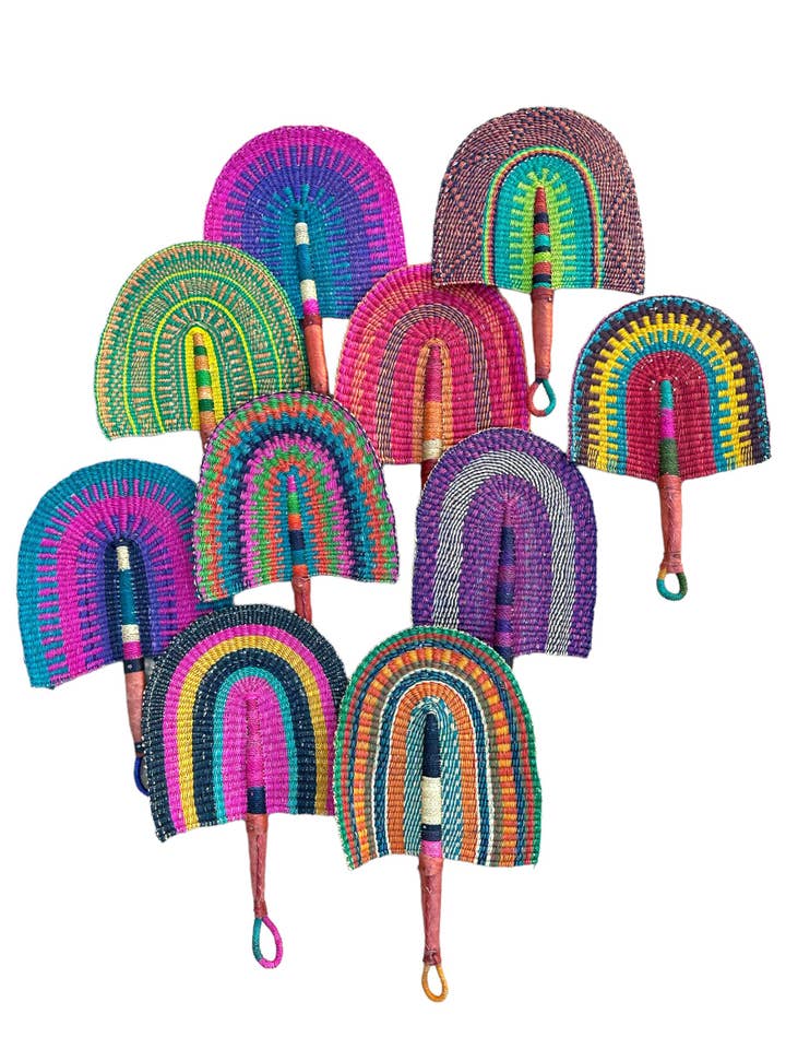 Handwoven Bolga FANS for wholesale by SOUK in the CITY