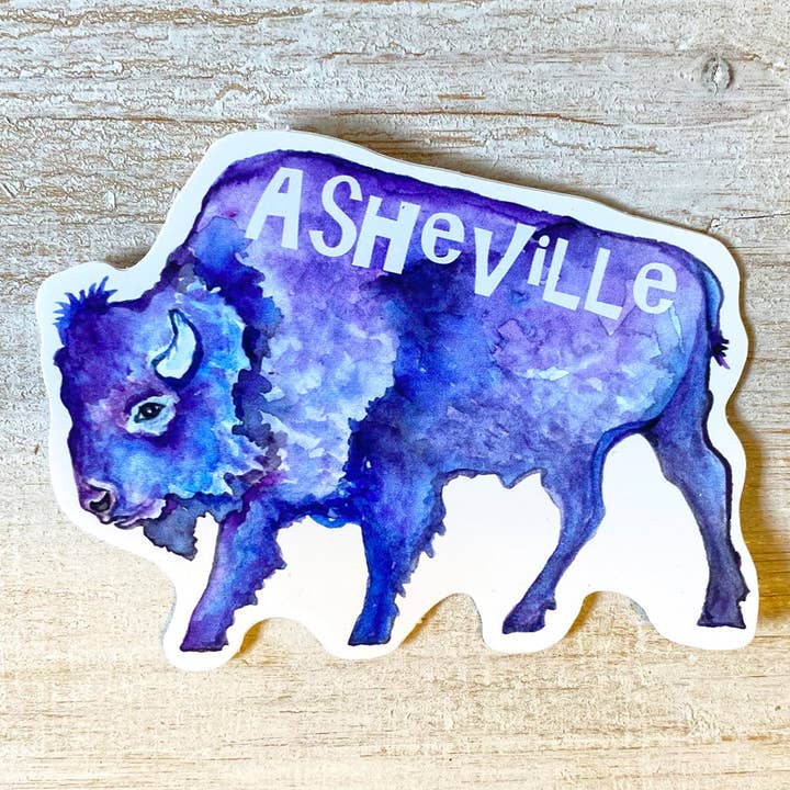 Adhesivo Bison Buffalo Asheville para venta al por mayor de Cloud Cottage Creative Company