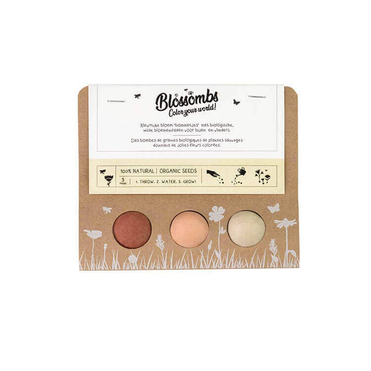 Blossombs - Vendita all'ingrosso Semi di piante - Confezione regalo con 3 bombe di semi Blossombs2