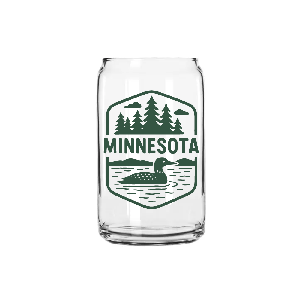 Northern Goods - Wholesale Drinking Glass/Cup - Minnesota Loon Can Glass0