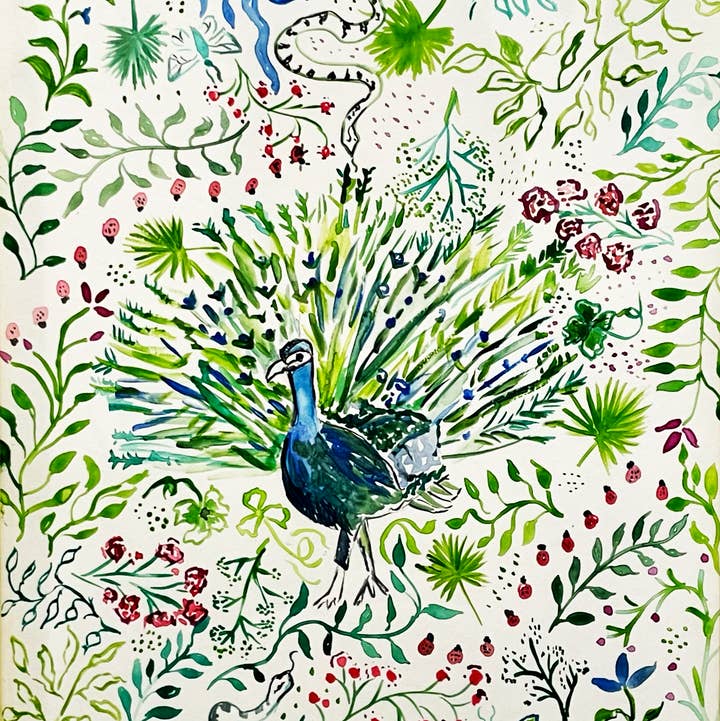 Studio Elizabeth Bloom - Wholesale Art Print - Peacock Collage Print0