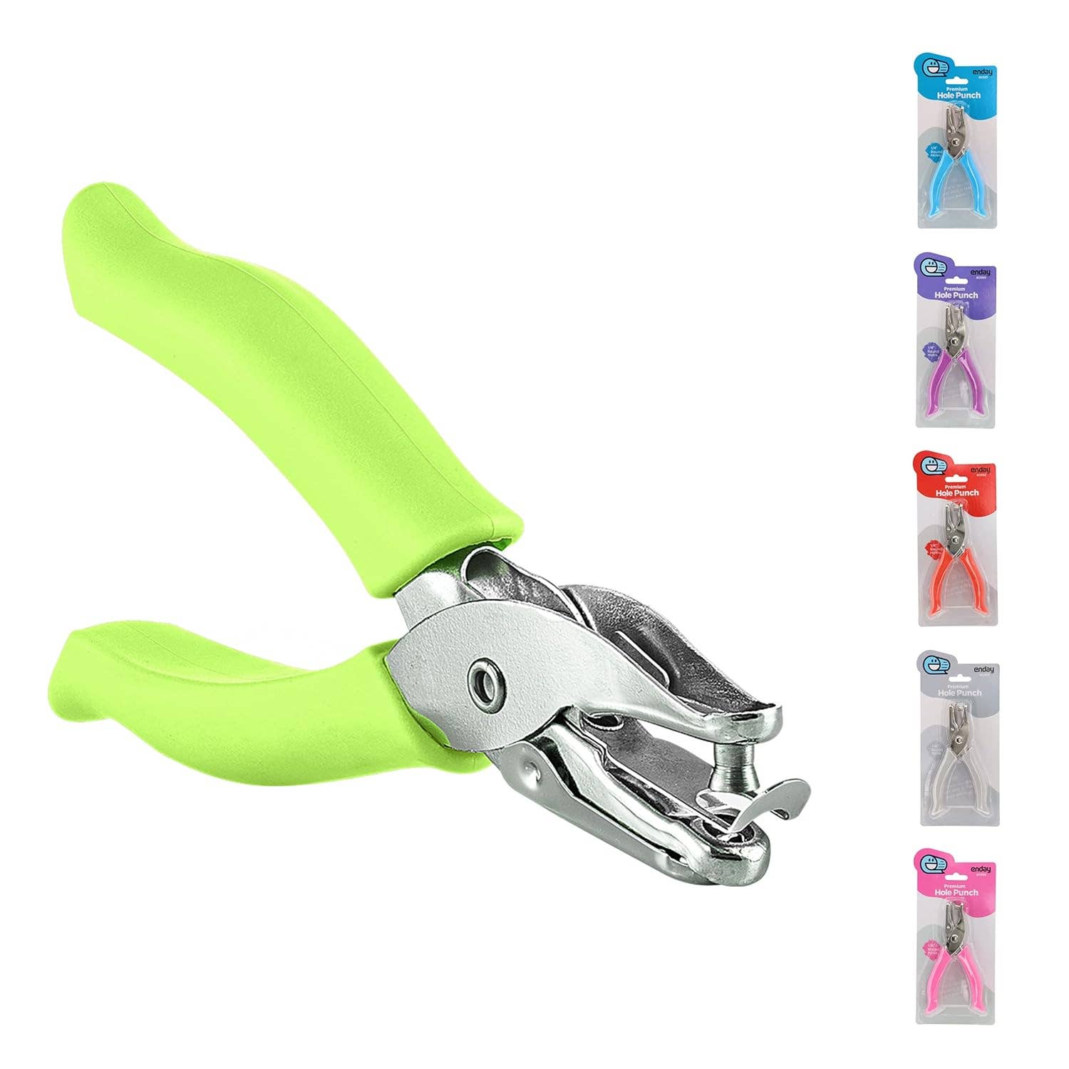 enday – wholesale Hantverksverktyg – Enkel hålslagare metall lila, 1/4” hål med mjukt grepp1