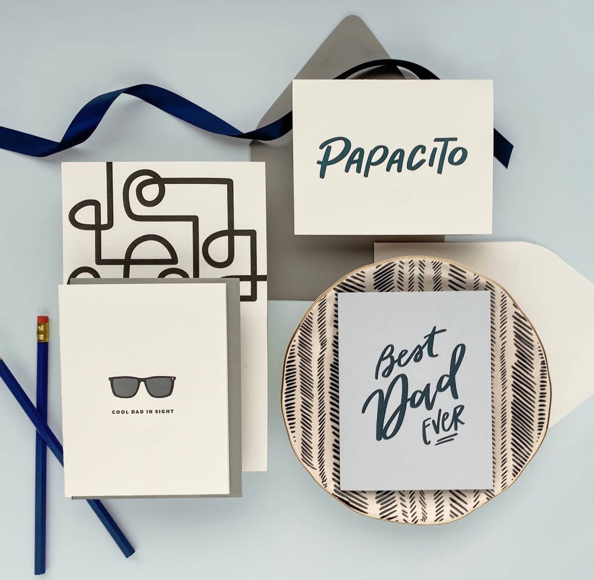 Dahlia Press – wholesale Father’s Day card – Cool Dad - Letterpress Father's Day Greeting Card1