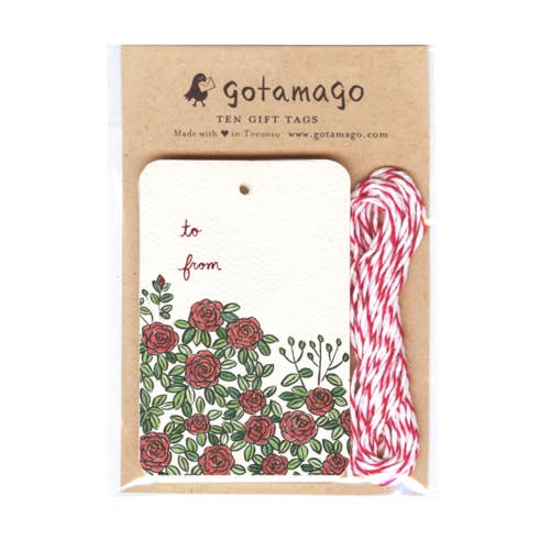 Roses Gift Tags, Set of 10 for wholesale by Gotamago