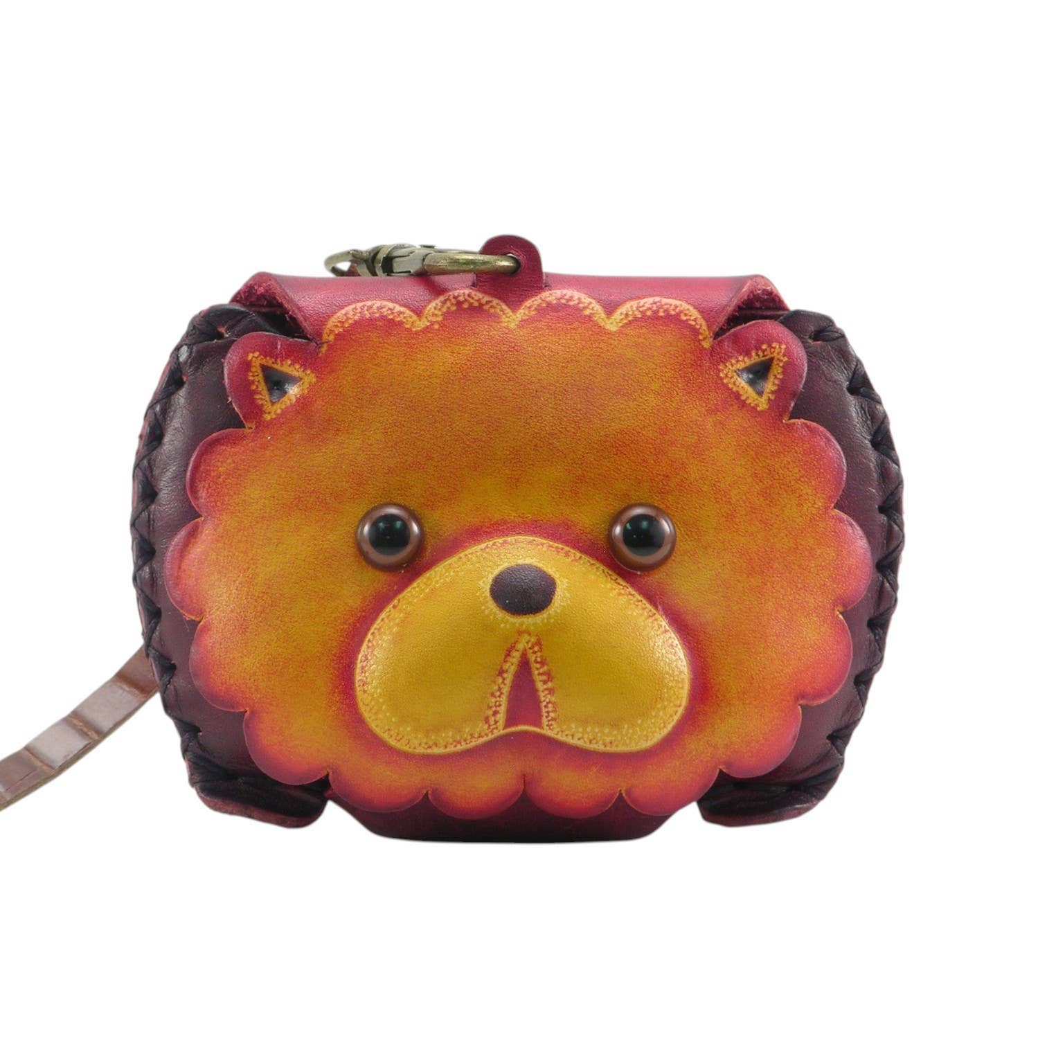 Sunflower Handmade leather inc - Vendita all'ingrosso Braccialetti - Honey Bear Pochette da Polso in Pelle Fatta a Mano - E4023