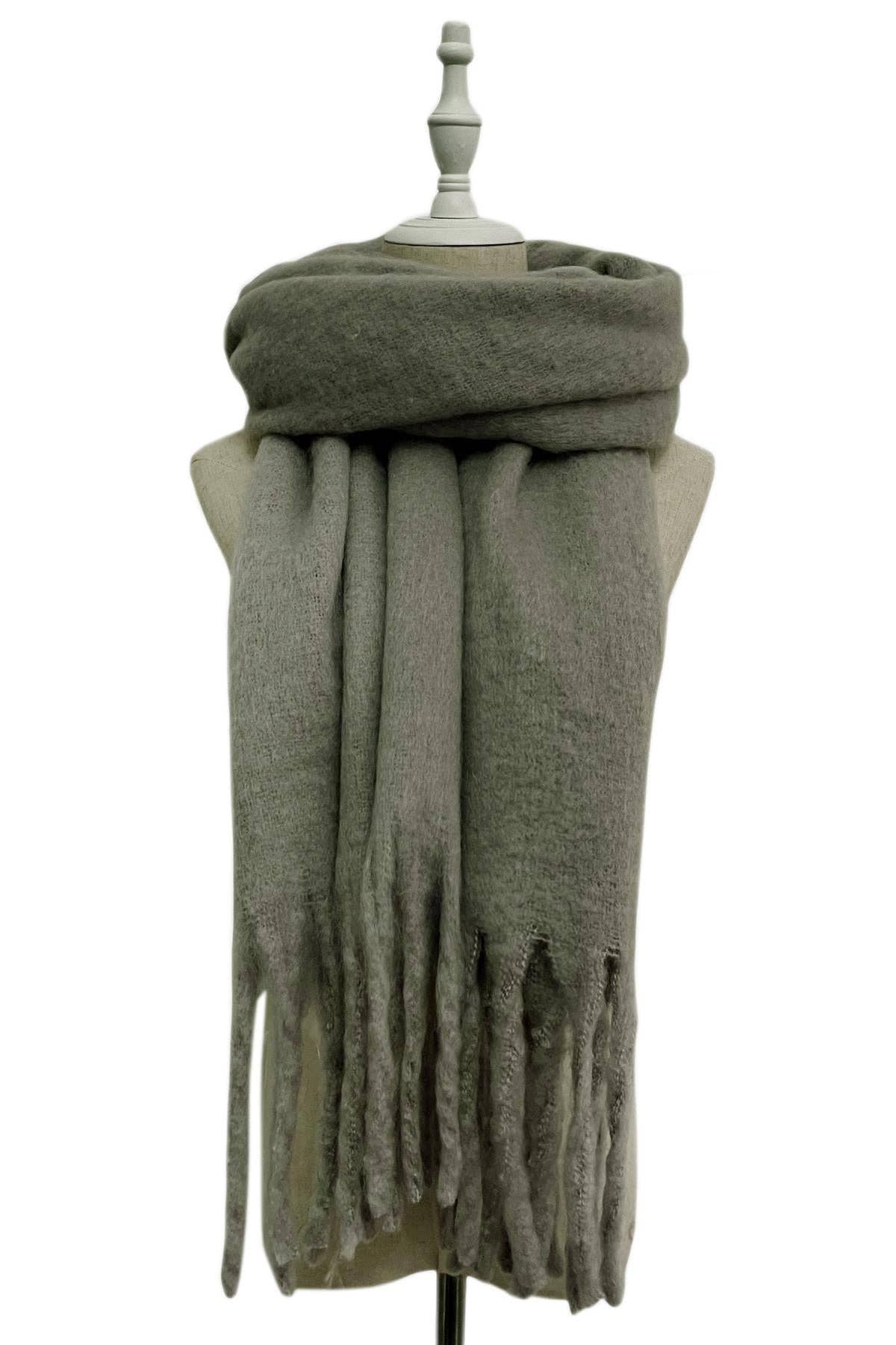 Fashion Scarf World - Vendita all'ingrosso Sciarpa - Donna - Sciarpa a scialle con nappe in morbida coperta semplice33