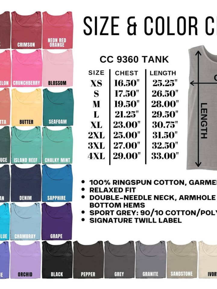 Forever11 - Wholesale Tank Top - Women's - Comfort Colors 9360 Garment-Dyed Heavyweight Soft Tank Top3