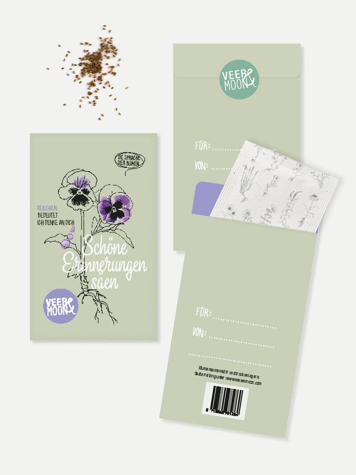 Samentütchen Schöne Erinnerungen säen - Tyska för wholesale av Veer&Moon