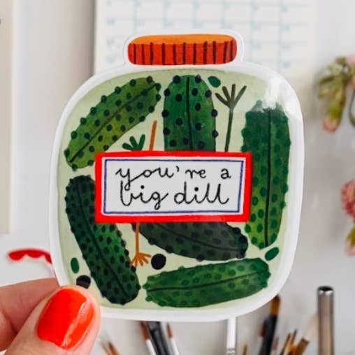 BIG DILL sticker for wholesale by Daria Solak Illustrations