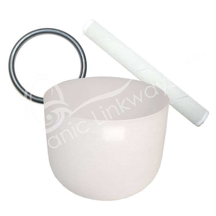 Oceanic Linkways Inc - Wholesale Spiritual Stone/Crystal - SINGING BOWL - CRYSTAL FROSTED WHITE 10-11"DIA