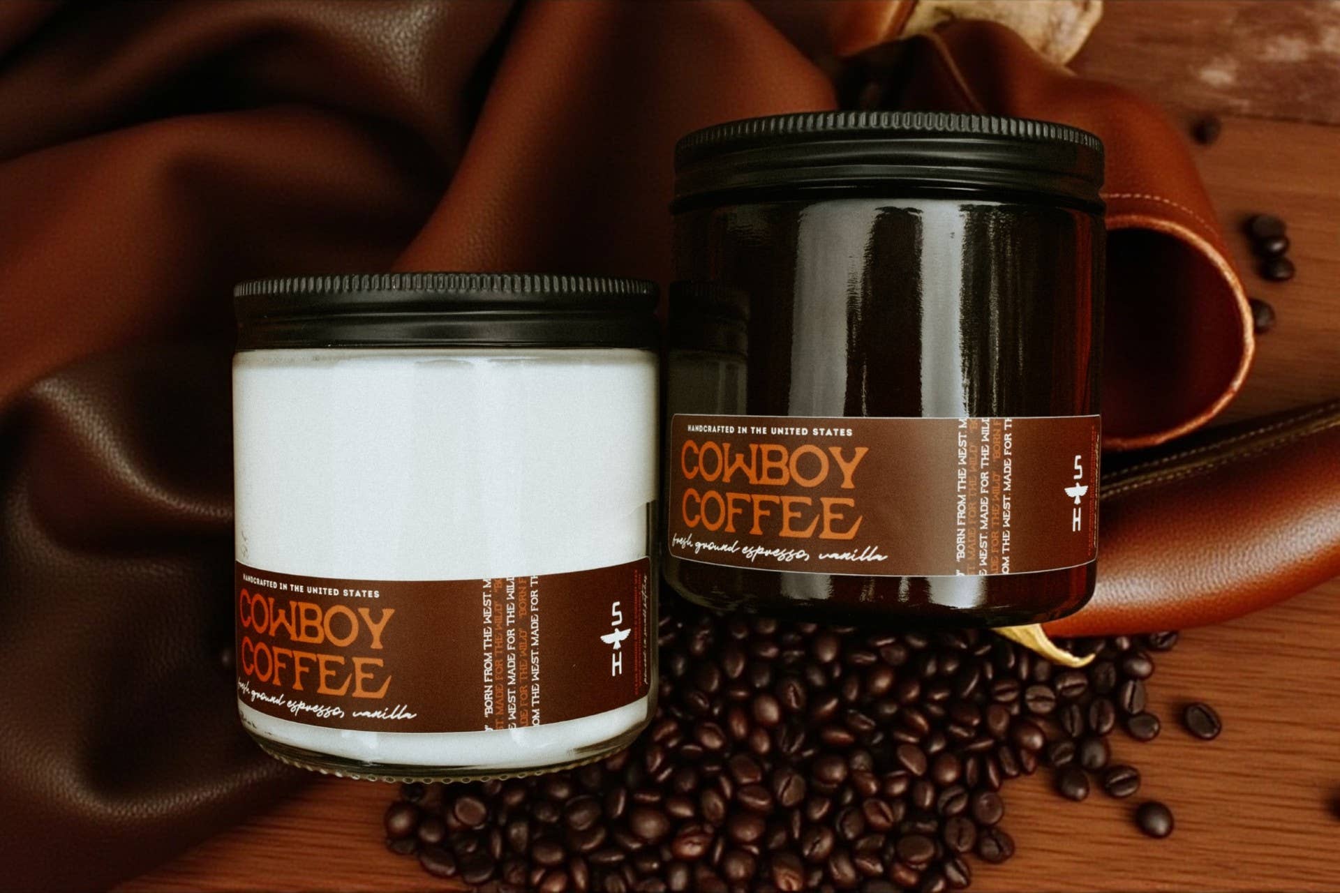 Seventh House Candle - Wholesale Jar/Filled Candle - COWBOY COFFEE - Espresso & Vanilla Candle2