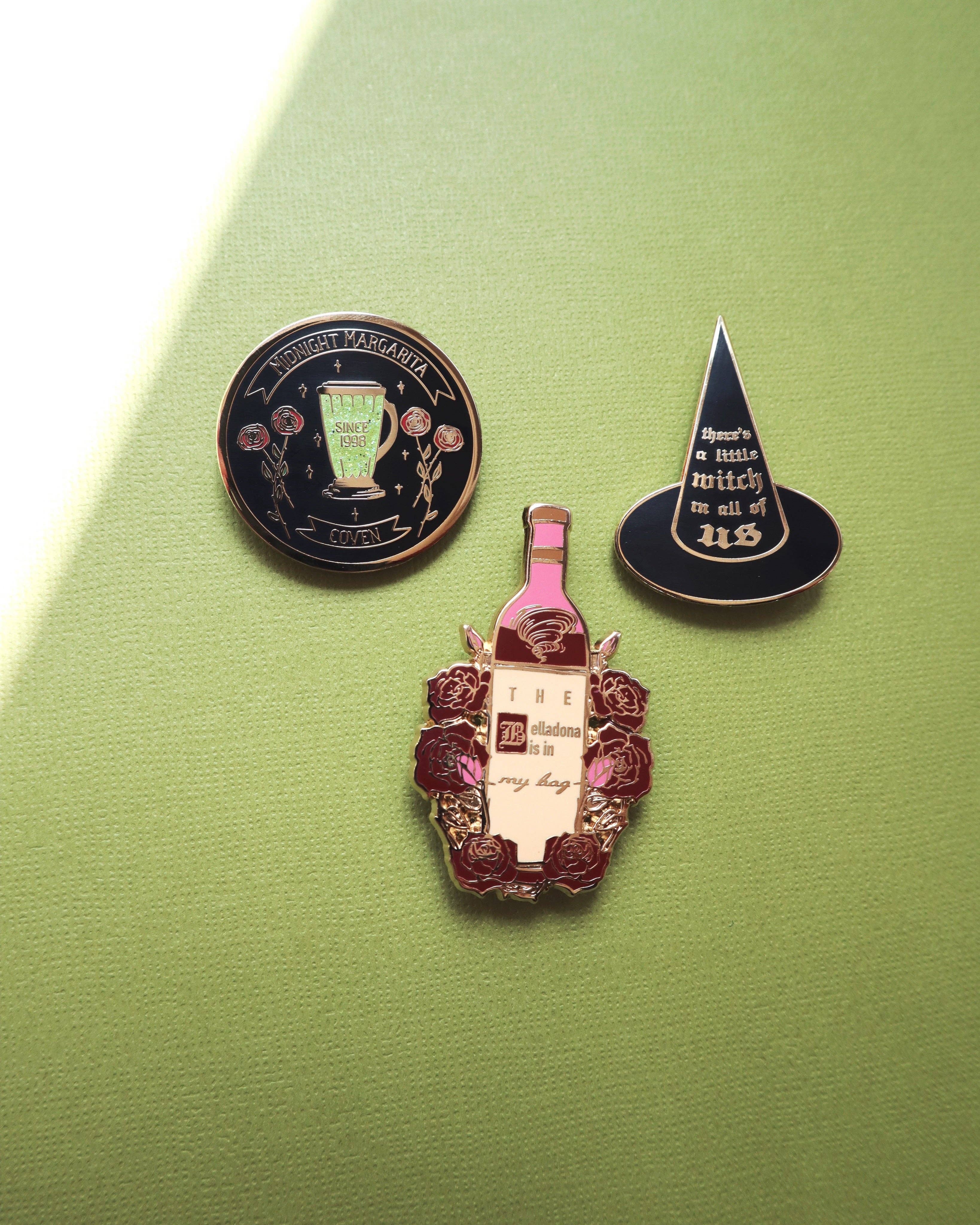 Lady Moon Co.® - Wholesale Lapel Pin/Button - Midnight Margarita Coven Pin2