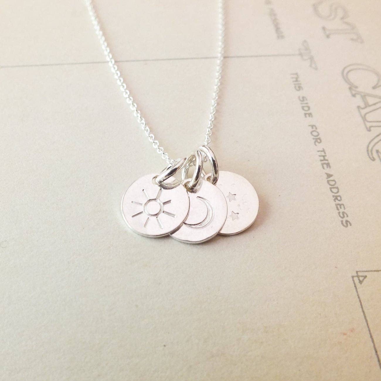 Becoming Jewelry - Wholesale Pendant/Charm Necklace - Sun Moon and Stars Necklace1