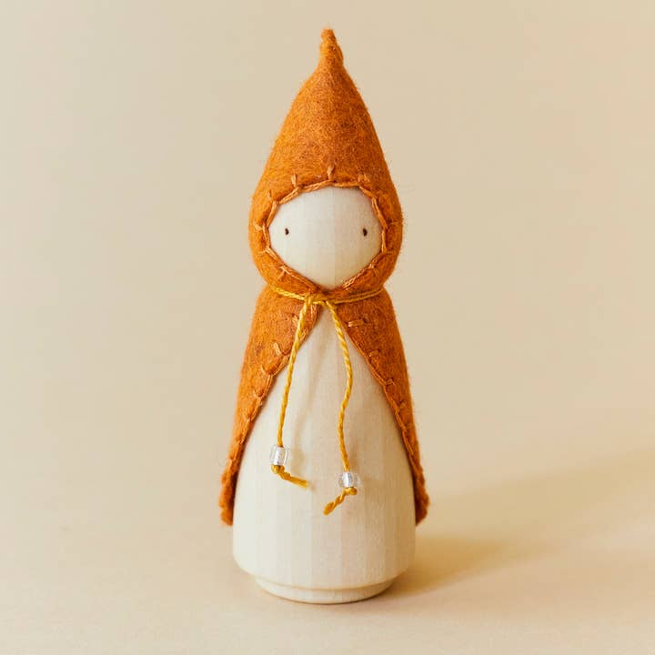 Wonderheart - Wholesale Wood Toy - Kids - Orange Wooden Gnome