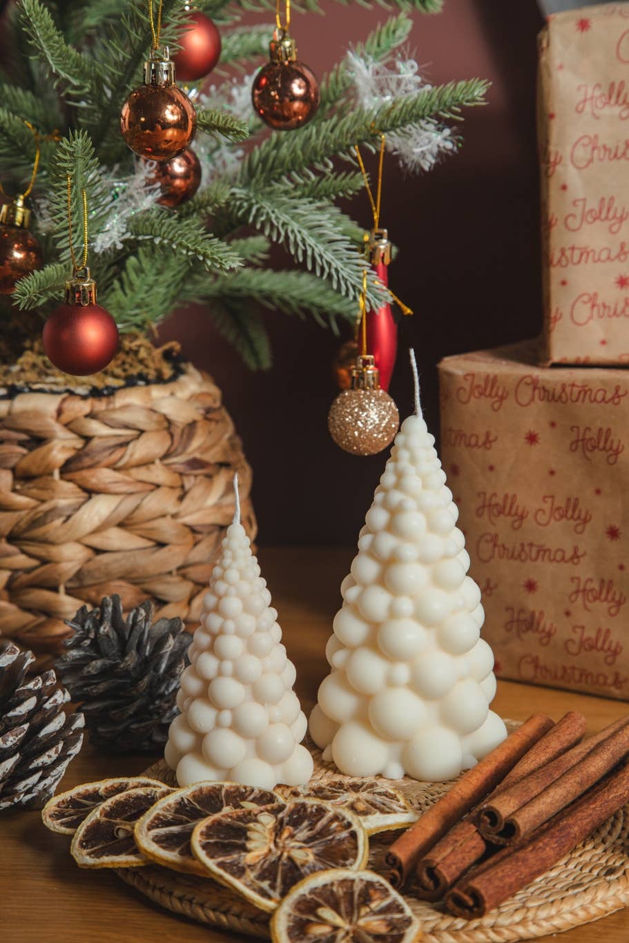 Ritual Spirit ltd - Wholesale Novelty Candle - White Bubble Christmas tree | Large&Small