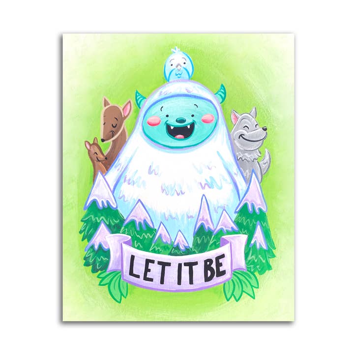 Imprimé Yéti Let It Be pour la vente par Sey Studios