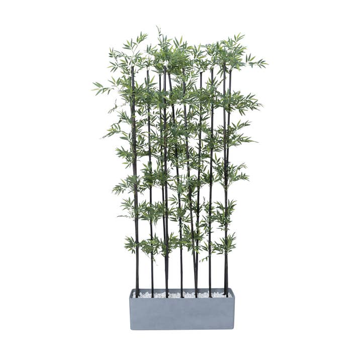 MinxNY - Wholesale Artificial Plant - 84" Artificial Faux Bamboo Plant in Grey Planter