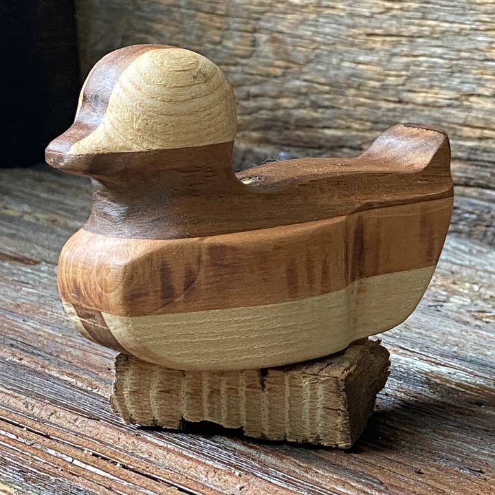 The Haven Woodshop - Wholesale Decorative Tabletop Object - Handcrafted Layered Wooden Ducks0