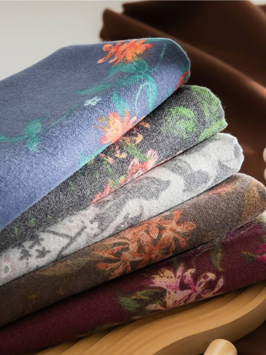 Funkyrel® Atzbranding Limited - Vente Écharpe – femme - Scarvii - Écharpe et Châle d'Hiver à Imprimé Floral Vintage10