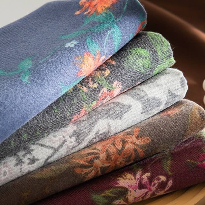 Funkyrel® Atzbranding Limited - Vendita all'ingrosso Sciarpa - Donna - Scarvii - Sciarpa e Scialle Invernale con Stampa Floreale Vintage6