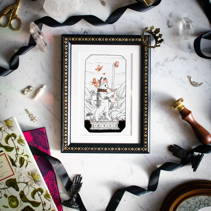 "Queen Of Swords" – Archival Tarot Art Print for wholesale by Po Yan Leung