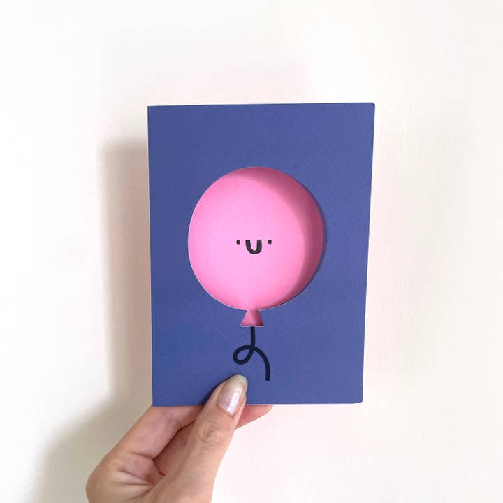 Rumble Cards - Wholesale Birthday Card - Birthday Balloon Die Cut Card - Fun - Happy - Cute - YAY
