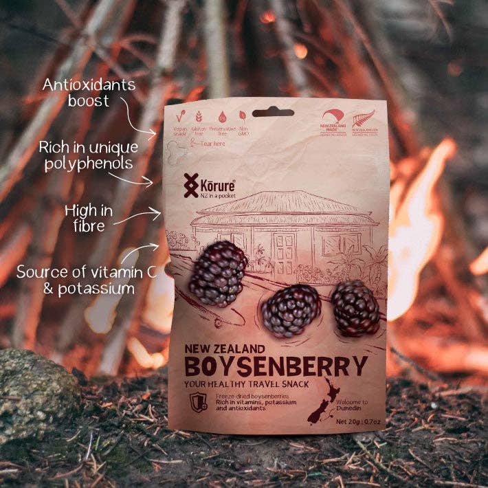 Korure - Wholesale Dried/dehydrated fruit - NZ Freeze Dried Boysenberry *NEW* - Travel Snack2