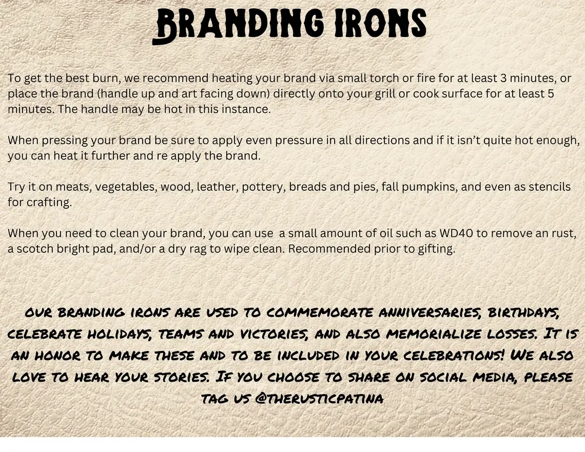 Arellano Studios - Wholesale Outdoor Grill Tools - Branding Irons 2"-3" Alphabet Bundle4