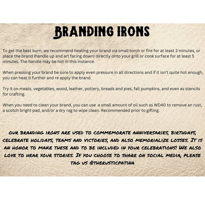 Arellano Studios - Wholesale Outdoor Grill Tools - Branding Irons 2"-3" Alphabet Bundle4