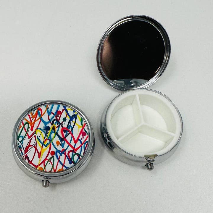 Resinate By KS / by KRISTIN SMITH - Wholesale Pill Organizer - Graffiti Hearts Pill Case Pill Holder