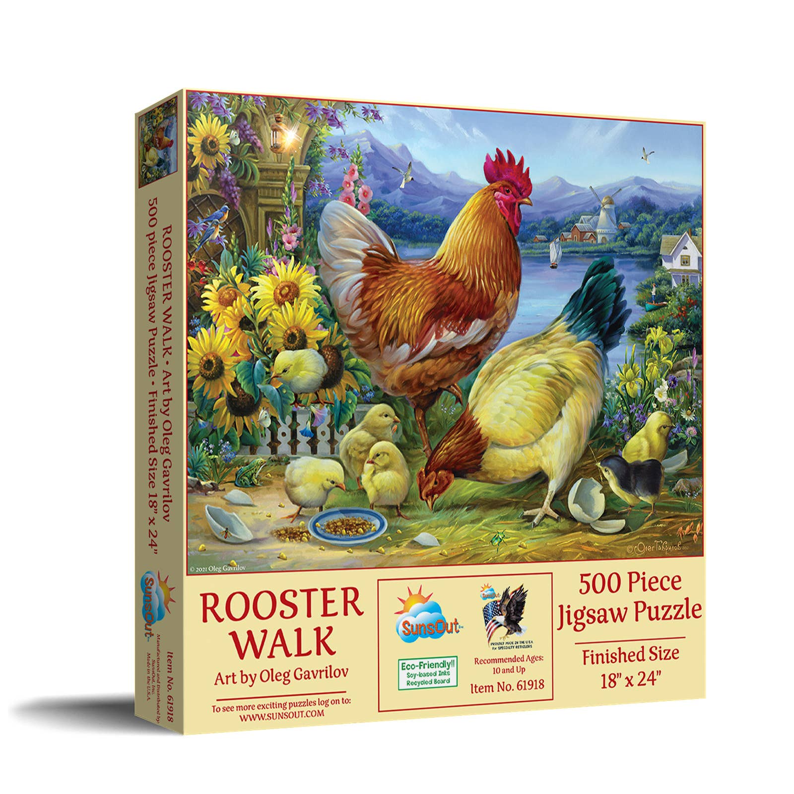 SunsOut - Wholesale Puzzle - Adult - 5457 Rooster Walk 500 pc Puzzle1