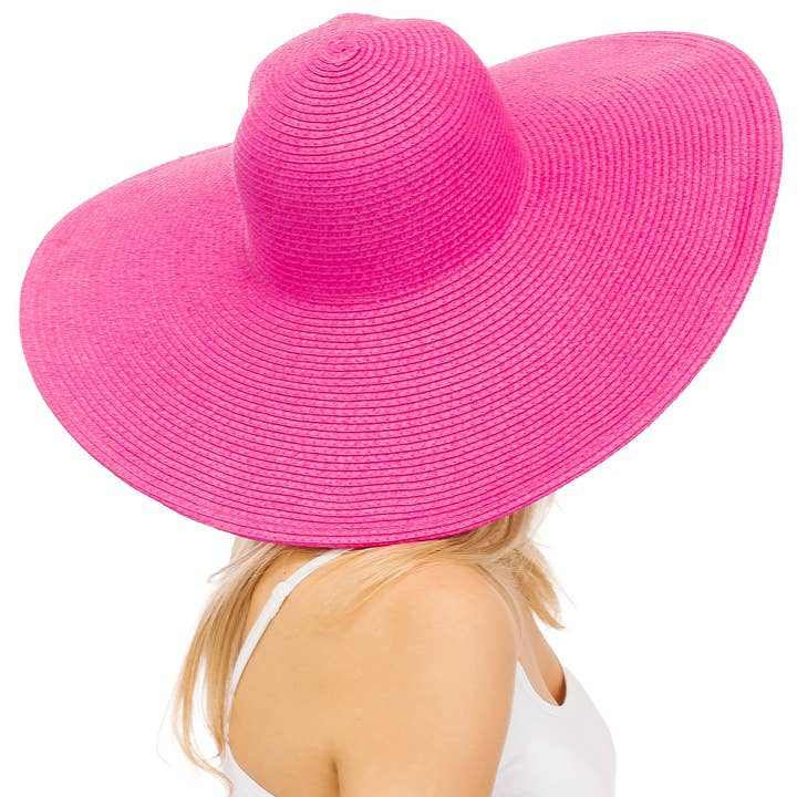 Cap Zone - Wholesale Straw hat – women's - Matte Solid Heavy-weight Floppy Straw Sun Hat28