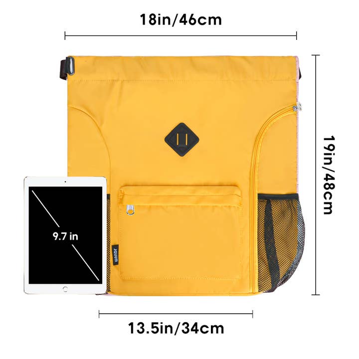 wandf - Wholesale Backpack - Women's - WANDF Gym Sports Drawstring Backpack with Shoes Compartment73