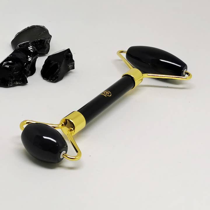 Black Obsidian Face Massage Roller | Restorer & Anti-Blemish for wholesale by YA BEAUTY