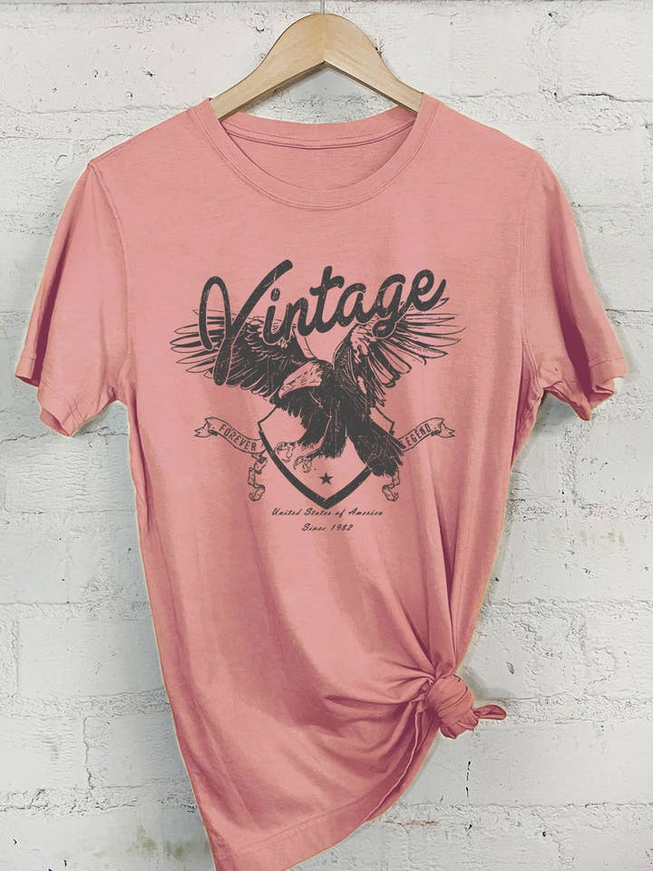 VINTAGE EAGLE GRAPHIC TSHIRTS for wholesale by Rustee Clothing
