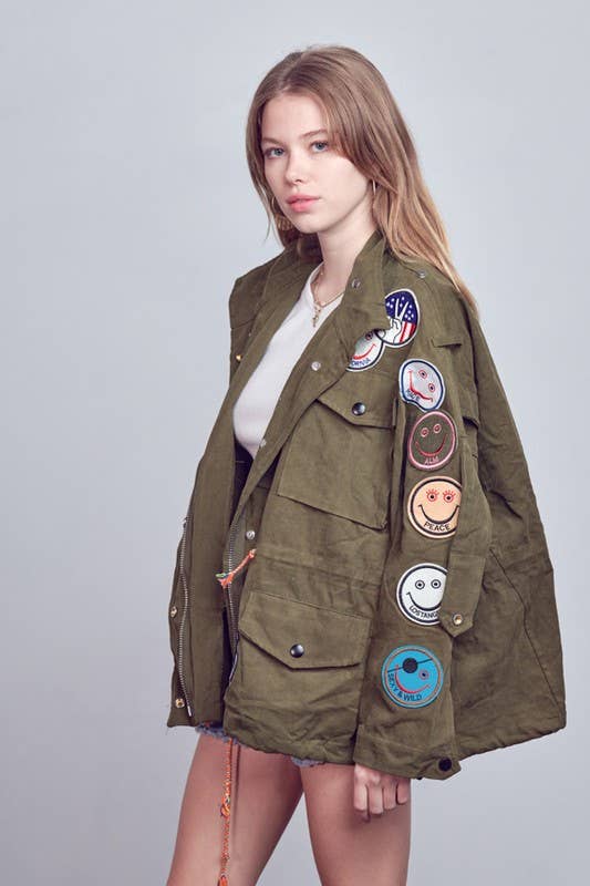 JADE BY JANE - Wholesale Jacket - Women's - Smile Patchwork Jacket7