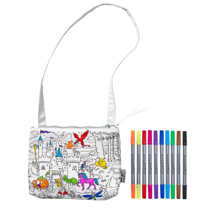 DIY Craft Kit - Color In Fairytales & Legends Crossbody Bag for wholesale by eatsleepdoodle