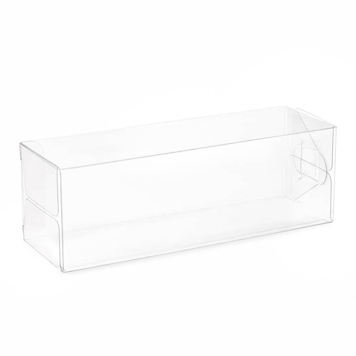 Clear PET Plastic Storage Boxes 2" x 2" x 6" (18 Pack) for wholesale by Hammont
