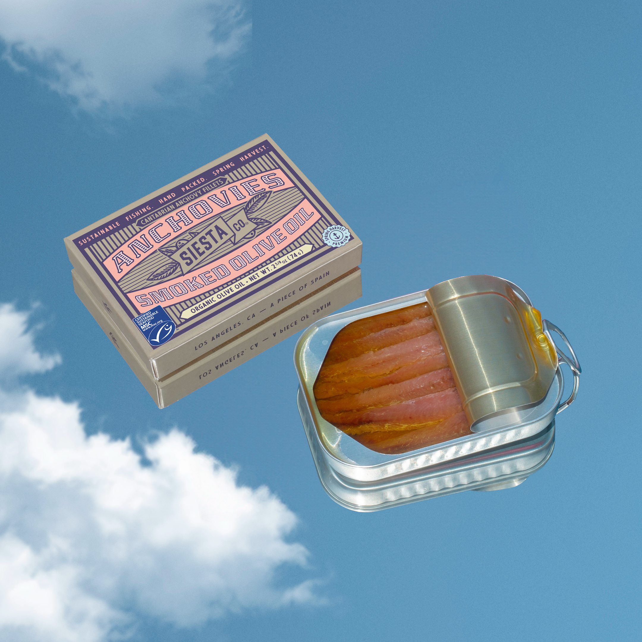 Siesta Co - Wholesale Tinned Fish - Cantabrian Anchovies Smoked Organic Extra Virgin Olive Oil 3