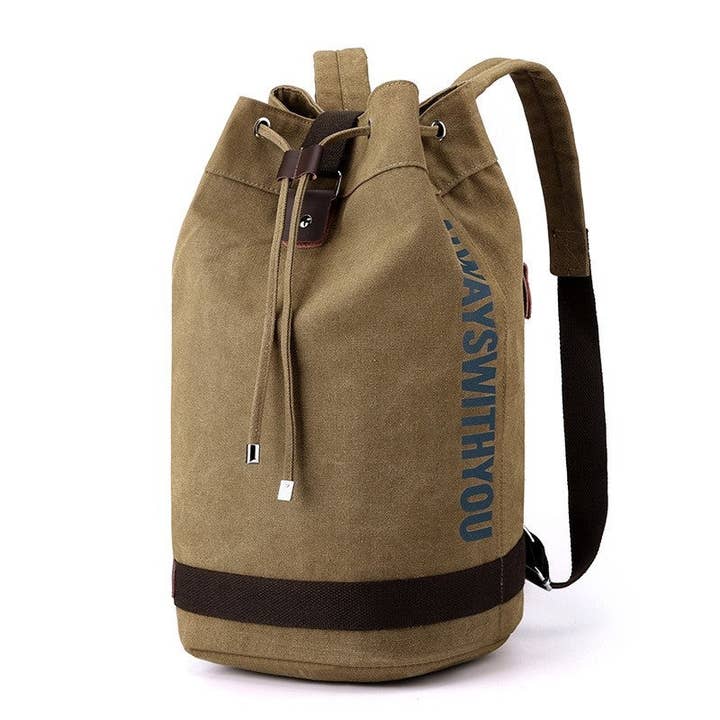 UZ Wholesale Store - Wholesale Backpack – Men's - Men Canvas Drawstring Bucket Backpack
