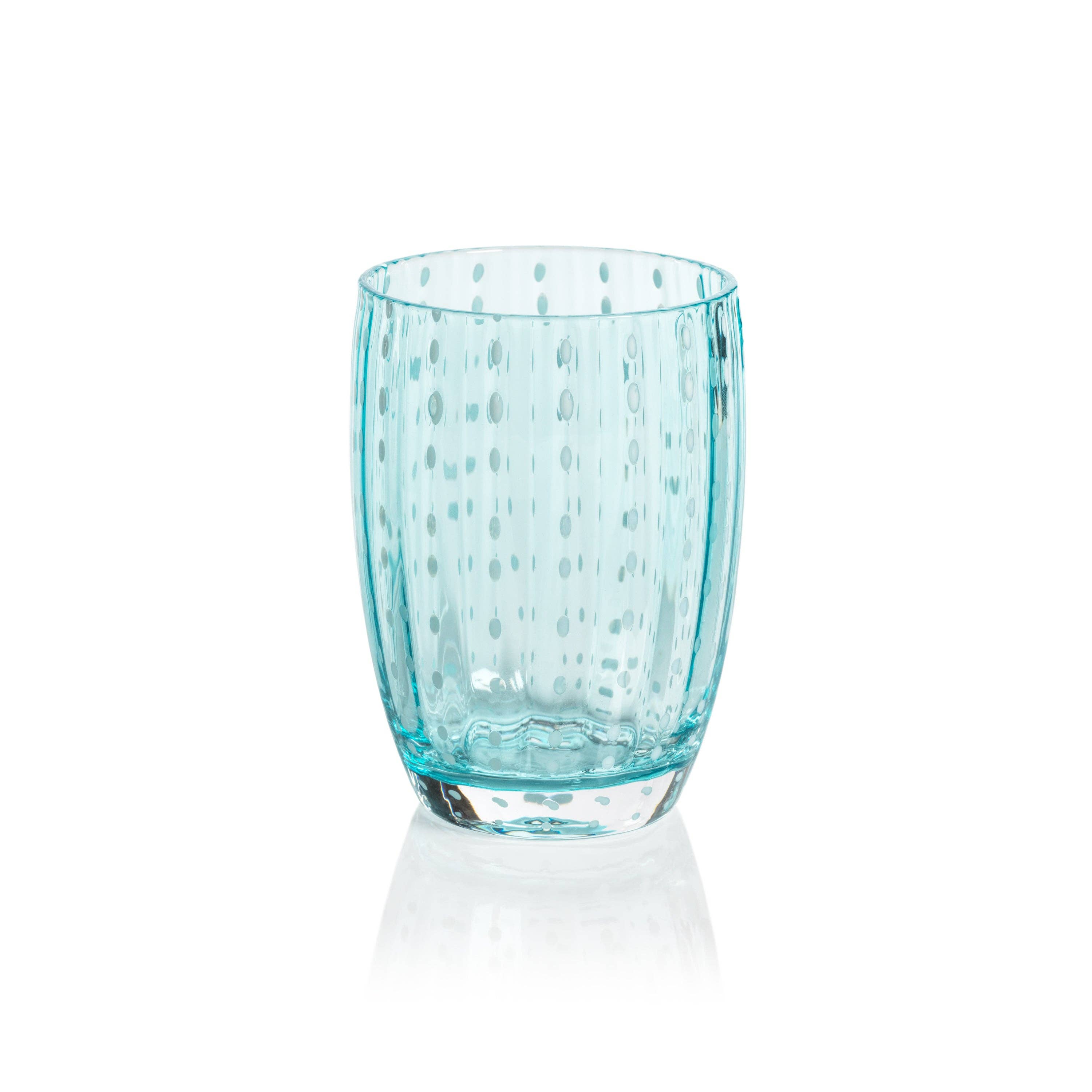 Zodax – wholesale Cocktail/liquor glass – Portofino White Dot Tumbler4
