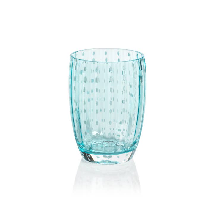 Zodax – wholesale Cocktail/liquor glass – Portofino White Dot Tumbler4