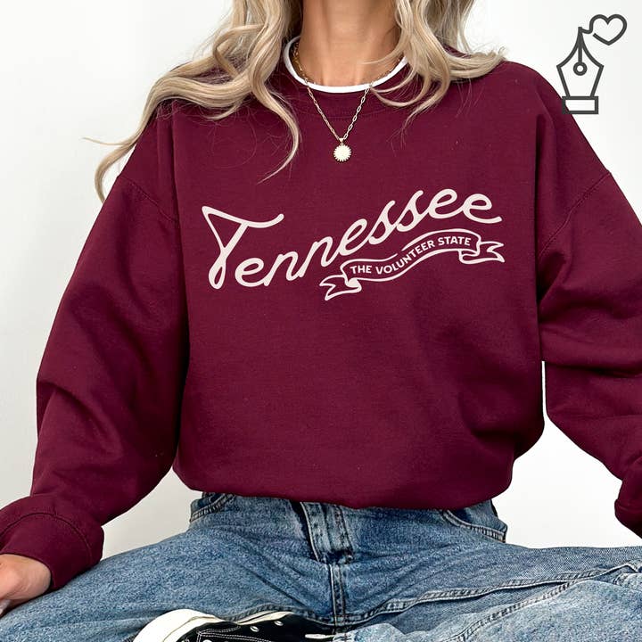 Tennessee Crewneck Sweatshirt, TN Trøje for engroshandel hos KylieBeth Designs
