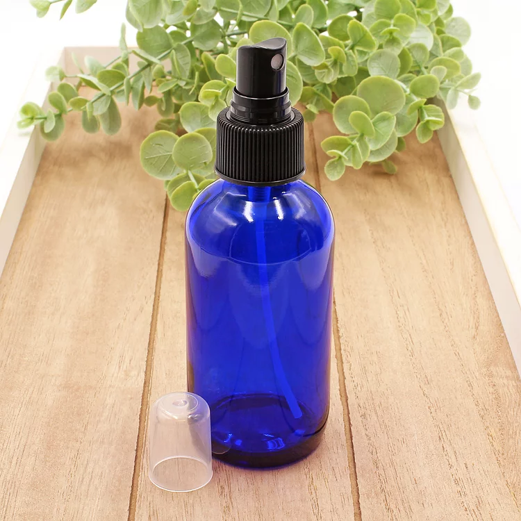 Matrix Aromatherapy - Wholesale Spray Bottle - 4oz Empty Blue Glass Spray Bottle2