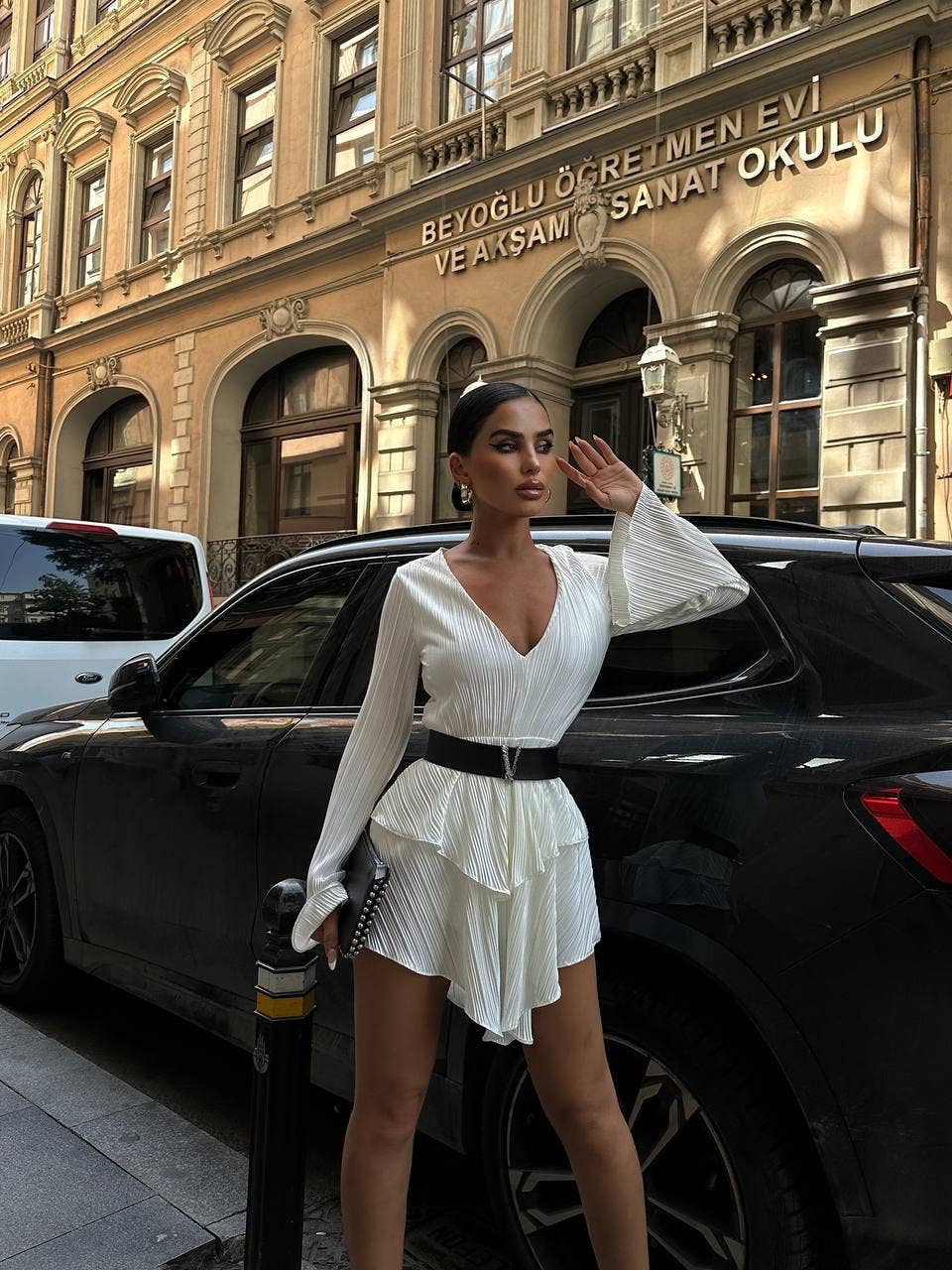 Standpoint Top - Wholesale Dress - Women's - The Bella Pleated Mini Dress – 10062