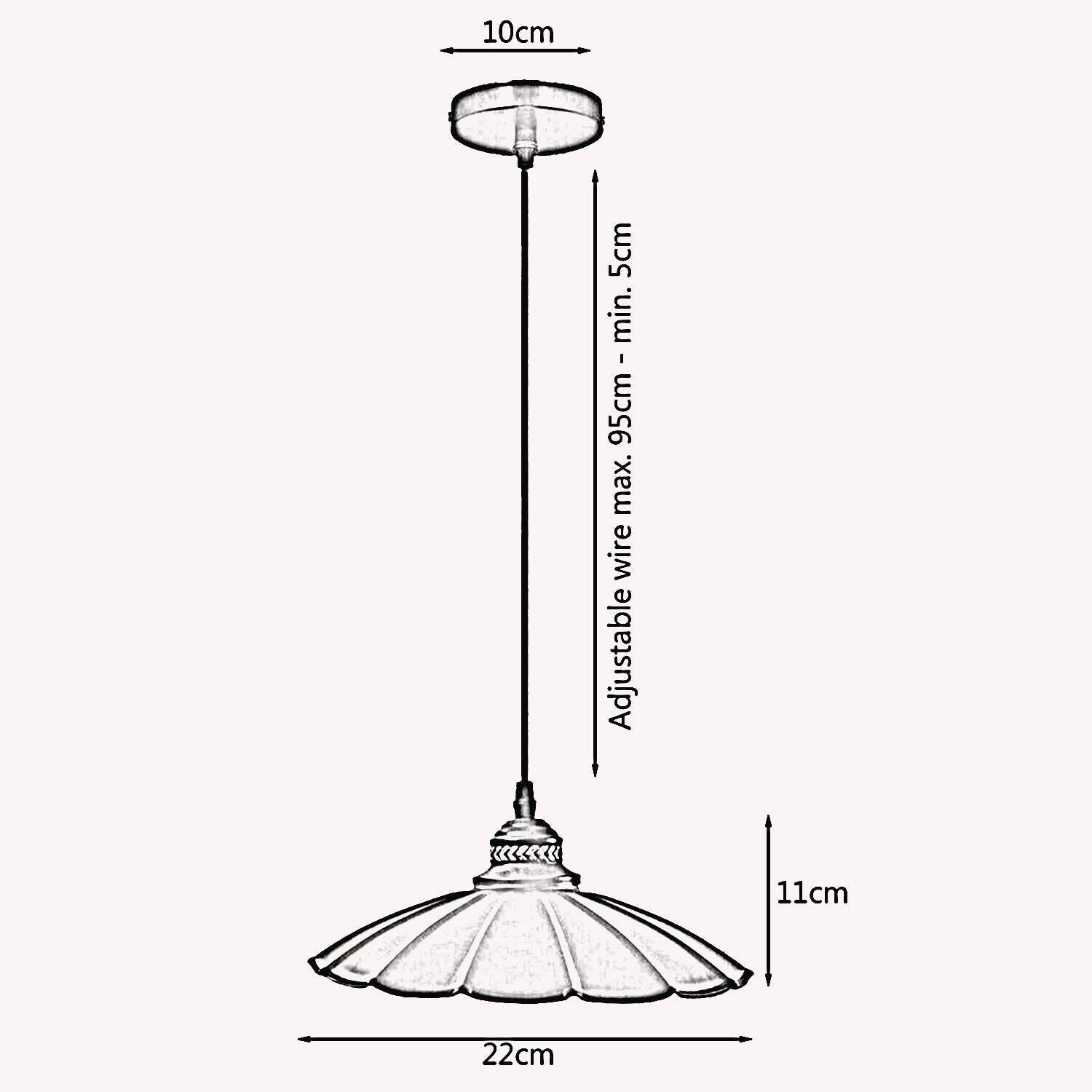 Ledsone - Wholesale Chandelier/Hanging Light - Wavy Shade Retro Style Metal Vintage Ceiling Pendant Lamp Light Modern Lighting Industrial Design~141113
