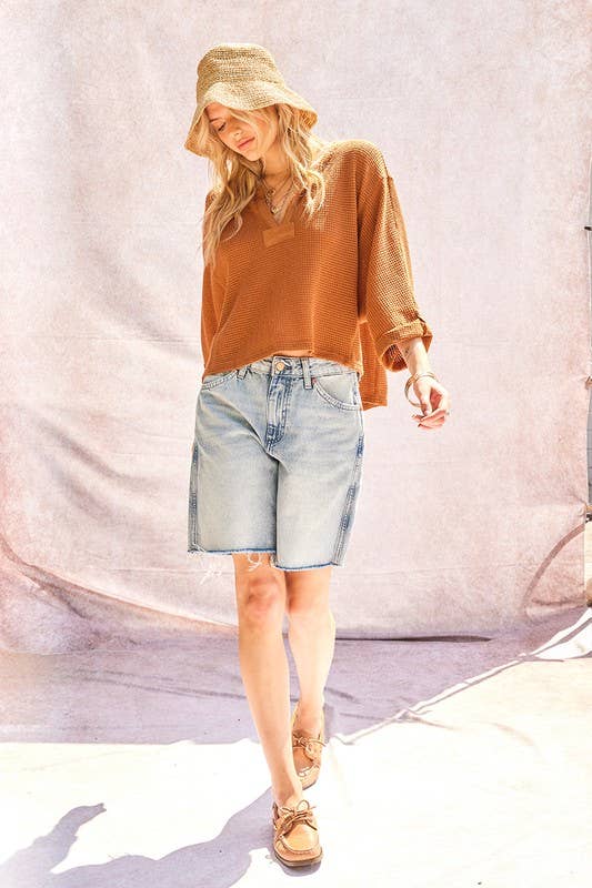 ILLA ILLA - Wholesale Gebreide top - Dames - Gebreide top met wafel12