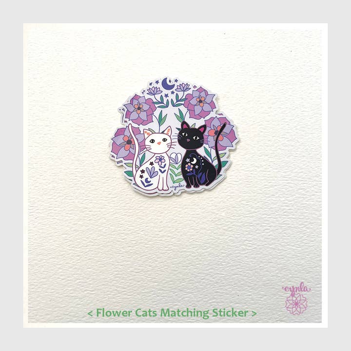 Cynla – wholesale Birthday card – Cat Birthday Card - flower cats happy birthday cats kitten3