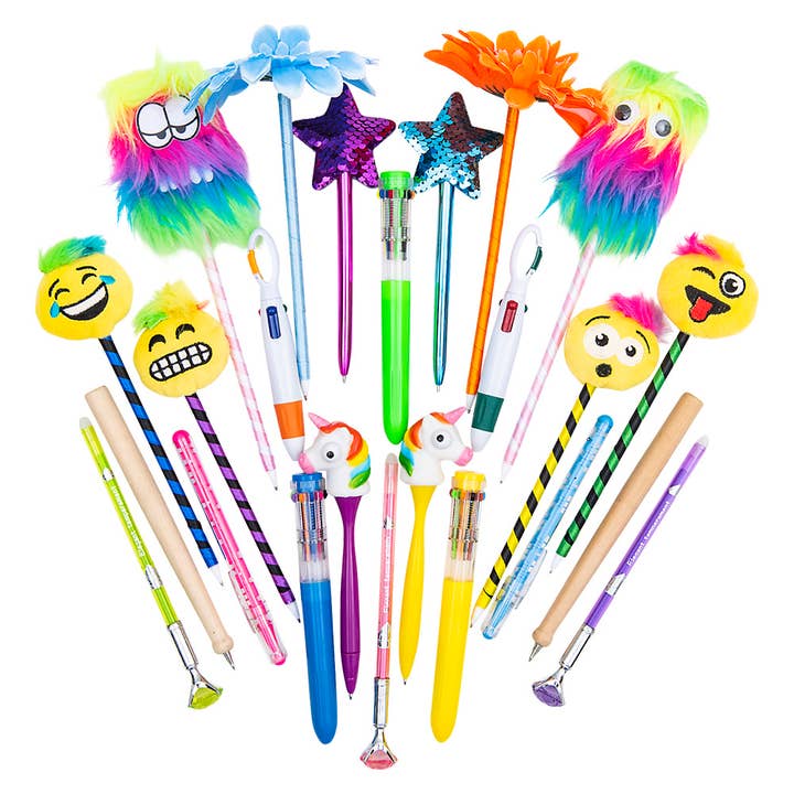 Surtido de bolígrafos de 5 a 8 pulgadas, 24 unidades/unidad, papelería LLB para venta al por mayor de La Luna Bella - Toys